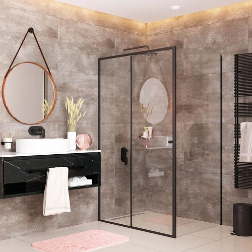 Душевой уголок WasserKRAFT Dill 61S35 черный Душевой уголок WasserKRAFT Dill 61S35 черный