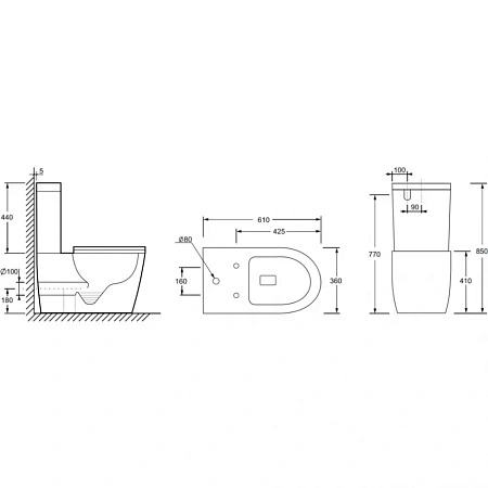 Бачок для унитаза Ceramica Nova HIGHLIGHT Rimless CN1802-T белый Бачок для унитаза Ceramica Nova HIGHLIGHT Rimless CN1802-T белый