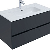 Тумба под раковину Aquanet Алвита New 90 2 ящика, антрацит 00303919 Тумба под раковину Aquanet Алвита New 90 2 ящика, антрацит 00303919