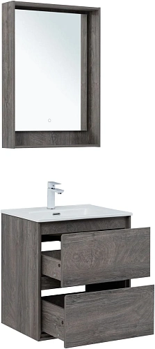 Тумба под раковину Aquanet Милан 60 дуб рошелье 00336372 подвесная Тумба под раковину Aquanet Милан 60 дуб рошелье 00336372 подвесная