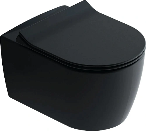 Комплект Унитаз подвесной STWORKI Ноттвиль SETK3104-2616 безободковый, с микролифтом, черный + Систе 587757 Комплект Унитаз подвесной STWORKI Ноттвиль SETK3104-2616 безободковый, с микролифтом, черный + Систе 587757