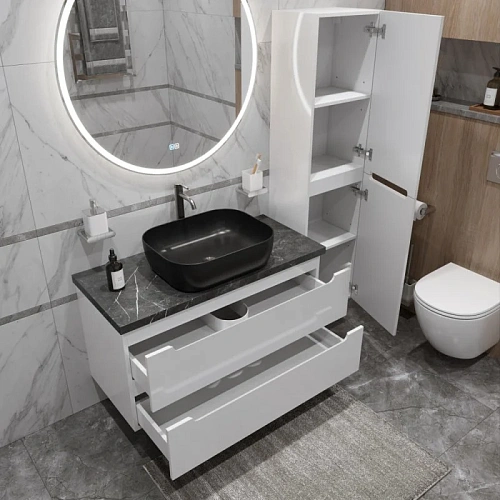 Тумба со столешницей и раковиной BelBagno ETNA 80 etna80bl-kepmno-1302h301-set подвесная ETNA80BL-KEPMNO-1302H301-SET Тумба со столешницей и раковиной BelBagno ETNA 80 etna80bl-kepmno-1302h301-set подвесная ETNA80BL-KEPMNO-1302H301-SET