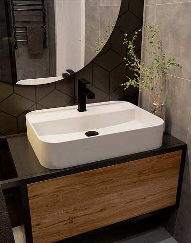 Смеситель для раковины AQUAme Parma AQM6610MB Черный матовый Смеситель для раковины AQUAme Parma AQM6610MB Черный матовый