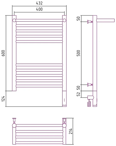 Полотенцесушитель электрический Сунержа Богема с полкой 3.0 600х400 / МЭМ правый 03-5807-6040 Золото Полотенцесушитель электрический Сунержа Богема с полкой 3.0 600х400 / МЭМ правый 03-5807-6040 Золото