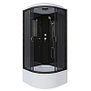 Картинка анонса товара «душевая кабина niagara classic ng-6508-14 (900х900х2150) высокий поддон (40см) стекло тонированное алюминиевый черный 65081434»