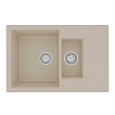 Кухонная мойка Lemark RAMZA 760 врезная из кварцгранита, с крылом, бежевый 9910038 Кухонная мойка Lemark RAMZA 760 врезная из кварцгранита, с крылом, бежевый 9910038