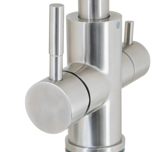 Смеситель для кухни Paini Norda NRPW6433VEB90 с подводом для фильтра, никель Смеситель для кухни Paini Norda NRPW6433VEB90 с подводом для фильтра, никель