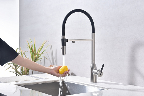 Смеситель для кухни Paulmark Magneto One брашированная сталь Ma213188-BS Смеситель для кухни Paulmark Magneto One брашированная сталь Ma213188-BS