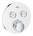Смеситель для душа GROHE Grohtherm SmartControl на 2 выхода, белая луна (29151LS0) внешняя часть тер Смеситель для душа GROHE Grohtherm SmartControl на 2 выхода, белая луна (29151LS0) внешняя часть тер