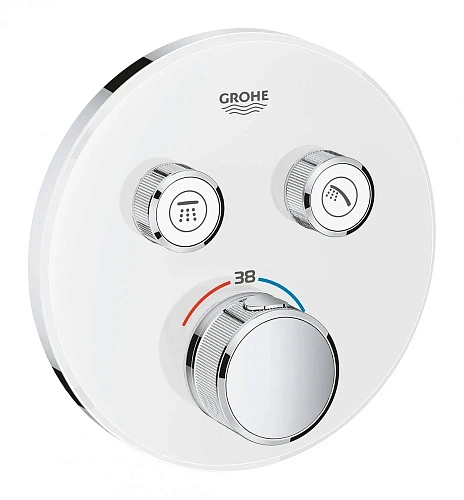 Смеситель для душа GROHE Grohtherm SmartControl на 2 выхода, белая луна (29151LS0) внешняя часть тер Смеситель для душа GROHE Grohtherm SmartControl на 2 выхода, белая луна (29151LS0) внешняя часть тер