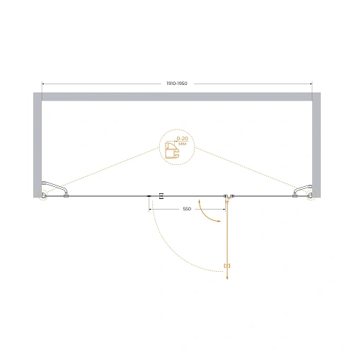 Душевая дверь CEZARES VERONA-W-B-13-80+60/60-C-Cr 195см стекло прозрачное, профиль хром Душевая дверь CEZARES VERONA-W-B-13-80+60/60-C-Cr 195см стекло прозрачное, профиль хром