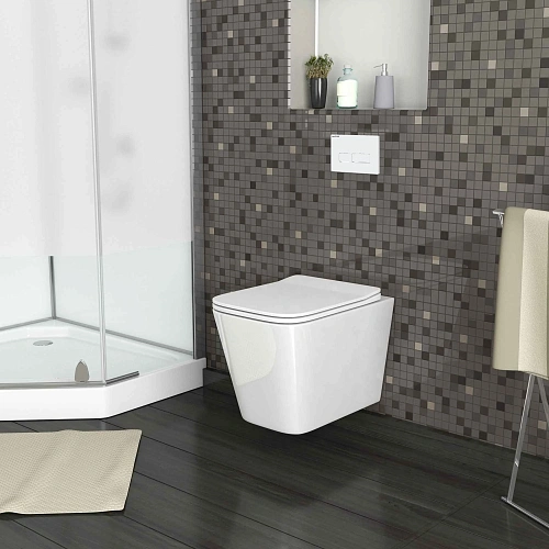 Унитаз подвесной GROSSMAN GR-4441S Falcon 520x360x350 безободковый с тонкой крышкой Унитаз подвесной GROSSMAN GR-4441S Falcon 520x360x350 безободковый с тонкой крышкой