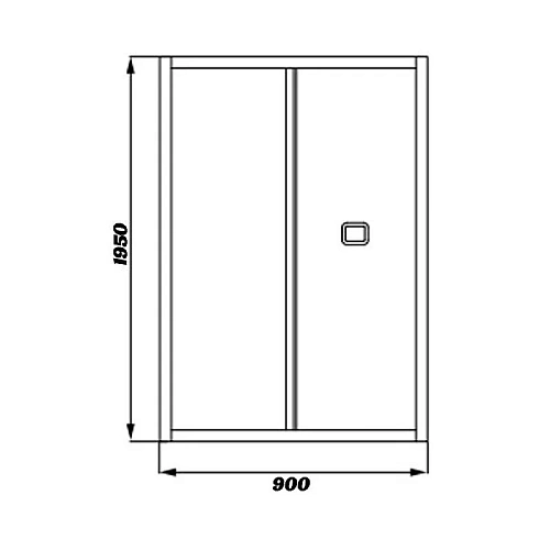 Душевая дверь Ceruttispa BELLA D91B 90х195 Душевая дверь Ceruttispa BELLA D91B 90х195