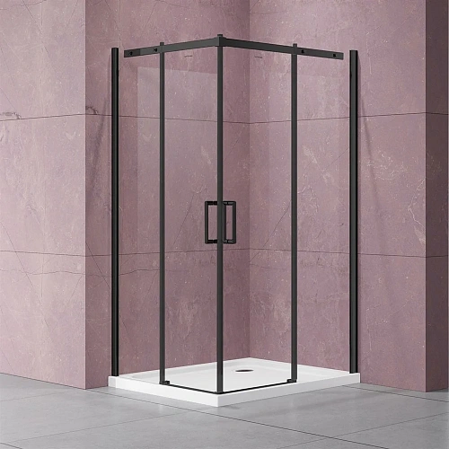 Душевой уголок Vincea Dice VSS-4D900CLB, 900x900, черный, стекло прозрачное Душевой уголок Vincea Dice VSS-4D900CLB, 900x900, черный, стекло прозрачное