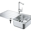 Кухонная мойка GROHE K500 45 -S 1.0 из нержавеющей стали, оборачиваемая, и смеситель для мойки GROHE 31573SD1 Кухонная мойка GROHE K500 45 -S 1.0 из нержавеющей стали, оборачиваемая, и смеситель для мойки GROHE 31573SD1