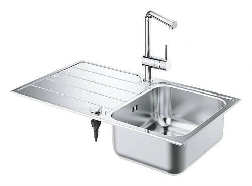 Кухонная мойка GROHE K500 45 -S 1.0 из нержавеющей стали, оборачиваемая, и смеситель для мойки GROHE 31573SD1 Кухонная мойка GROHE K500 45 -S 1.0 из нержавеющей стали, оборачиваемая, и смеситель для мойки GROHE 31573SD1