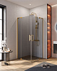 Картинка анонса товара «душевой уголок cezares slider-a-2-100/110-grigio-boro 100-110x100-110см стекло тонированное (графит), профиль брашированное золото»