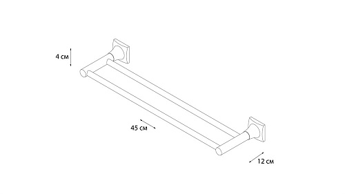 Полотенцедержатель двойной Grampus Ocean GR-2002 Полотенцедержатель двойной Grampus Ocean GR-2002