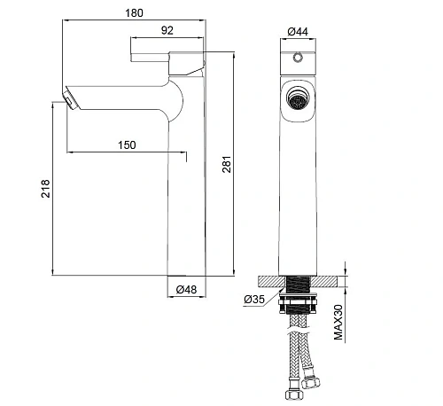 Смеситель для раковины Wonzon & Woghand SOLO хром (WW-239032-CR) Смеситель для раковины Wonzon & Woghand SOLO хром (WW-239032-CR)
