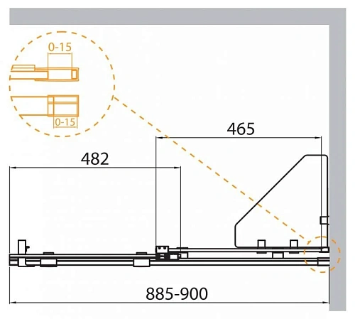 Душевая перегородка CEZARES STREAM-BF-1-90-C-Cr 90см стекло прозрачное, профиль хром Душевая перегородка CEZARES STREAM-BF-1-90-C-Cr 90см стекло прозрачное, профиль хром