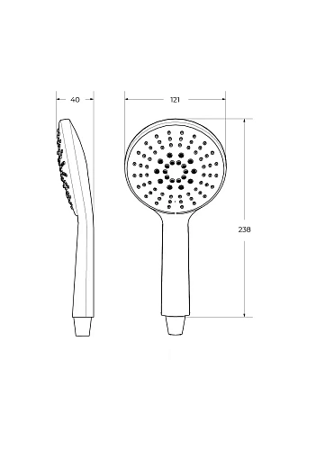 Душевая лейка CEZARES CZR-D3F1-BORO брашированное золото Душевая лейка CEZARES CZR-D3F1-BORO брашированное золото