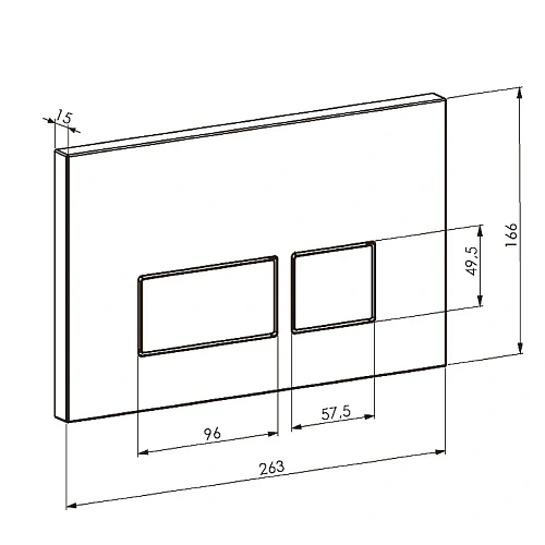Клавиша смыва Boheme пластик GOLD 664-G Клавиша смыва Boheme пластик GOLD 664-G
