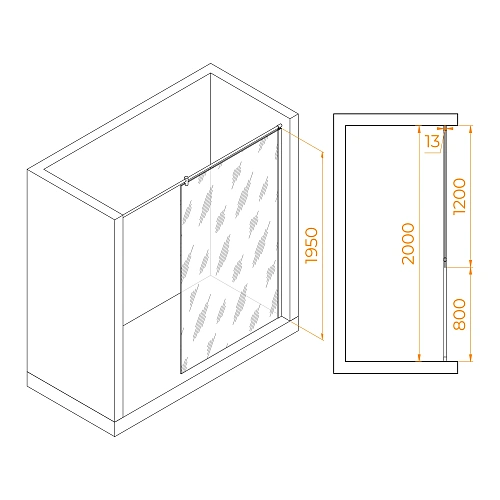 Душевая перегородка RGW Walk In WA-034 1200 мм 351003412-11 хром, Easy Clean Душевая перегородка RGW Walk In WA-034 1200 мм 351003412-11 хром, Easy Clean
