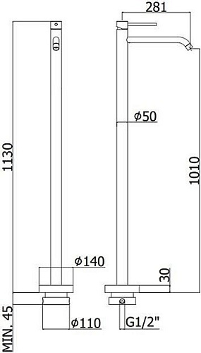 Смеситель для раковины Paffoni Light LIG031CR Смеситель для раковины Paffoni Light LIG031CR
