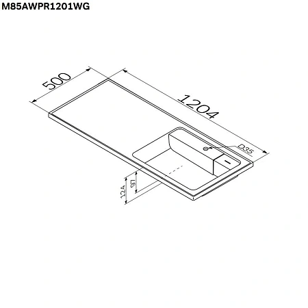 Раковина AM.PM X-Joy M85AWPR1201WG над стиральной машиной, литьевой мрамор, правая, 120 см, белый Раковина AM.PM X-Joy M85AWPR1201WG над стиральной машиной, литьевой мрамор, правая, 120 см, белый