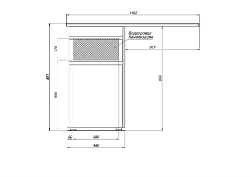 Тумба под раковину Aquanet Токио 48 белый (напольная, 1 ящик) 00239289 Тумба под раковину Aquanet Токио 48 белый (напольная, 1 ящик) 00239289