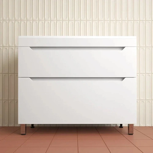 Тумба под раковину Style Line Остин 100 см ЛС-00002399 напольная, белый Тумба под раковину Style Line Остин 100 см ЛС-00002399 напольная, белый