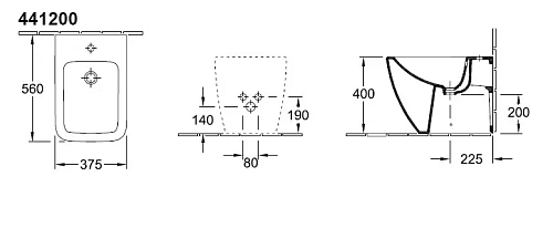 Биде напольное Villeroy & Boch Venticello 441200R1 (4412 00 R1) CeramicPlus Биде напольное Villeroy & Boch Venticello 441200R1 (4412 00 R1) CeramicPlus