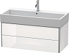 Картинка анонса товара «тумба под раковину duravit xsquare xs419602222 подвесная 98 см белая глянцевый»