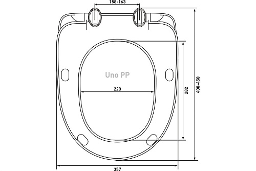 Крышка-сиденье BERGES Uno PP 020104 Крышка-сиденье BERGES Uno PP 020104