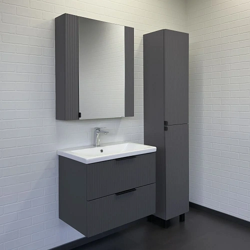 Тумба с раковиной Comforty Лима-70П2 00-00019212 подвесная антрацит раковина Como 70 Тумба с раковиной Comforty Лима-70П2 00-00019212 подвесная антрацит раковина Como 70