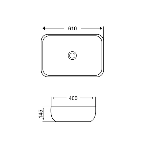 Раковина GROSSMAN GR-3049 (610x400x145) белый Раковина GROSSMAN GR-3049 (610x400x145) белый