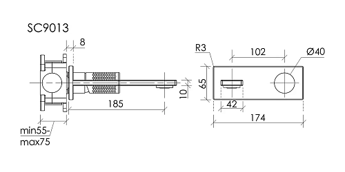 Смеситель для раковины Sancos Nexus SC9013CH с внутренней частью, хром Смеситель для раковины Sancos Nexus SC9013CH с внутренней частью, хром
