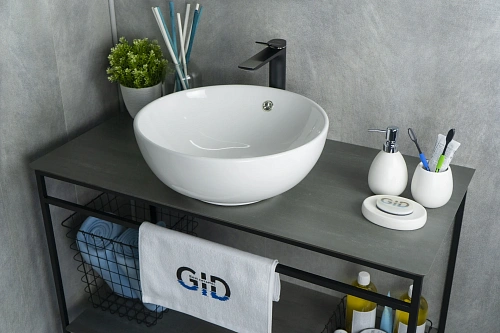 Раковина Gid N9003a 51103 накладная белая 43x43x17.5 Раковина Gid N9003a 51103 накладная белая 43x43x17.5