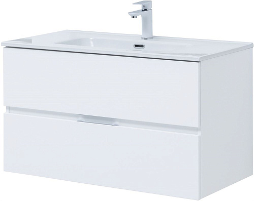 Тумба под раковину Aquanet Алвита New 90 2 ящика, белый матовый 00303920 Тумба под раковину Aquanet Алвита New 90 2 ящика, белый матовый 00303920