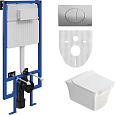 Комплект Унитаз подвесной STWORKI Хадстен SETK3304-0616-001-1-6000 с микролифтом + Система инсталляц 561442
