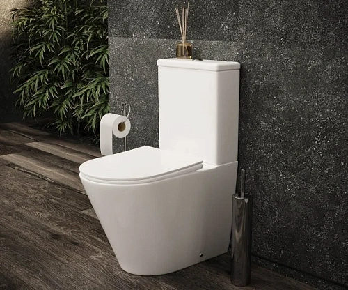 Чаша напольного унитаза Ceramica Nova HIGHLIGHT Rimless CN1802-B белый с сиденьем Чаша напольного унитаза Ceramica Nova HIGHLIGHT Rimless CN1802-B белый с сиденьем