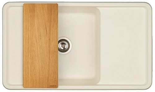 Кухонная мойка Aquaton Беллис 87 1A724832BS240 из литого мрамора, жемчуг Кухонная мойка Aquaton Беллис 87 1A724832BS240 из литого мрамора, жемчуг