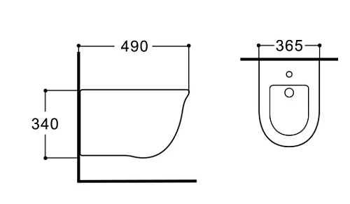 Биде подвесное Aquatek КЛАССИК AQ1161-00, 490x365x340 мм, цвет белый Биде подвесное Aquatek КЛАССИК AQ1161-00, 490x365x340 мм, цвет белый