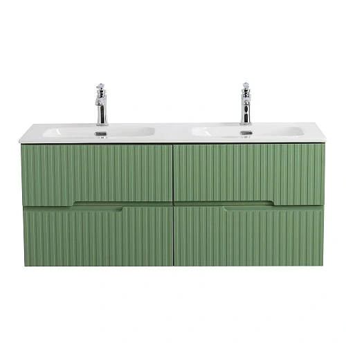 Тумба под раковину CEZARES DUET-N-1200-4C-SO-2-PS-P фисташковый софт 1200x457 подвесная Тумба под раковину CEZARES DUET-N-1200-4C-SO-2-PS-P фисташковый софт 1200x457 подвесная