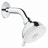 Верхний душ GROHE New Tempesta Rustic 100 IV с душевым кронштейном, хром (26089001) Верхний душ GROHE New Tempesta Rustic 100 IV с душевым кронштейном, хром (26089001)