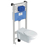 Картинка анонса товара «комплект 4 в 1 ideal standard p243001rt21a6 с подвесным унитазом matura p243001 и инсталляцией prosy»