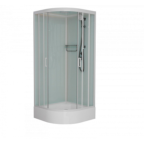 Душевая кабина Frank F409/1 White белый профиль 90x90 123009 Душевая кабина Frank F409/1 White белый профиль 90x90 123009
