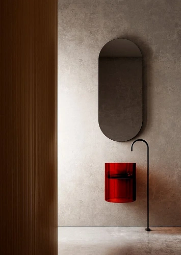 Раковина ABBER Kristall AT2704Rubin подвесная, прозрачная, красная Раковина ABBER Kristall AT2704Rubin подвесная, прозрачная, красная