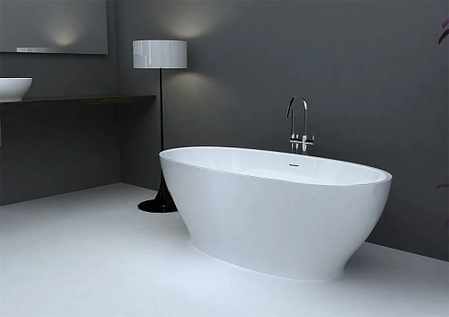 Ванна отдельностоящая ABBER AB9207 165x80 универсальная, белая акриловая Ванна отдельностоящая ABBER AB9207 165x80 универсальная, белая акриловая