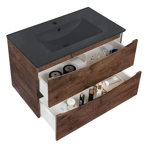 Тумба под раковину Vincea Mia 750 VMC-2MC750RW подвесная, 2 выкатных ящика soft close, R.Wood Тумба под раковину Vincea Mia 750 VMC-2MC750RW подвесная, 2 выкатных ящика soft close, R.Wood